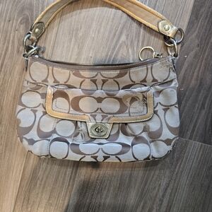Coach Signature Brown and Tan Women's Bag